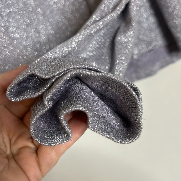 Vintage guess collection metallic lavender small V-neck cardigan women’s small - Picture 3 of 9